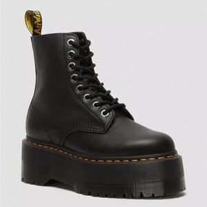 Dr. Martens Black Lace Up Platform Boots